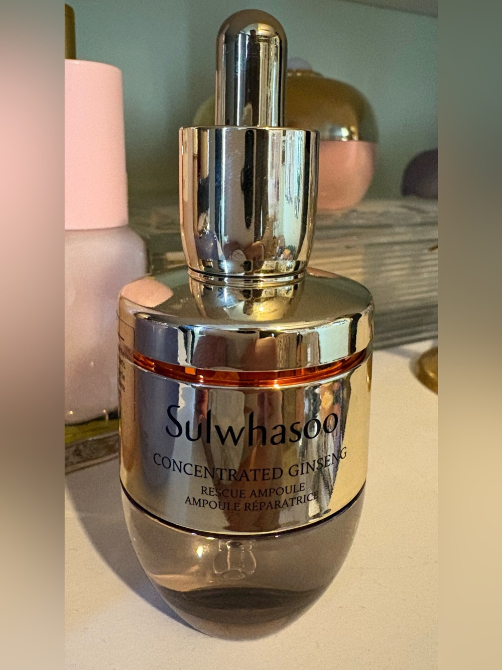 New Sulwhasoo Concentrated Ginseng Rescue Ampoule - Gold